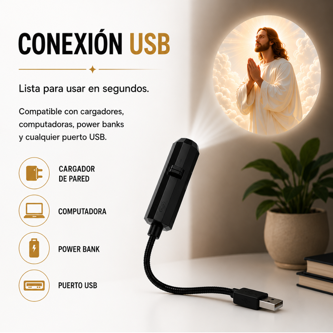Proyector de 6 luces con temática de Jesus