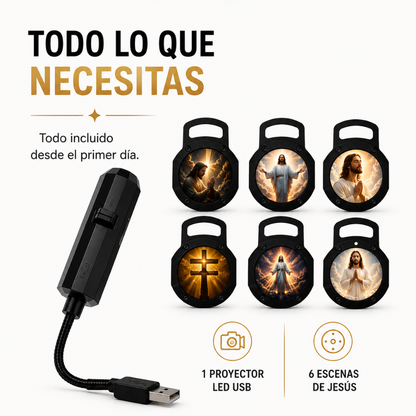Proyector de 6 luces con temática de Jesus
