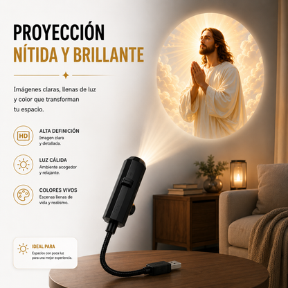Proyector de 6 luces con temática de Jesus