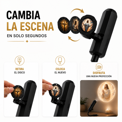 Proyector de 6 luces con temática de Jesus