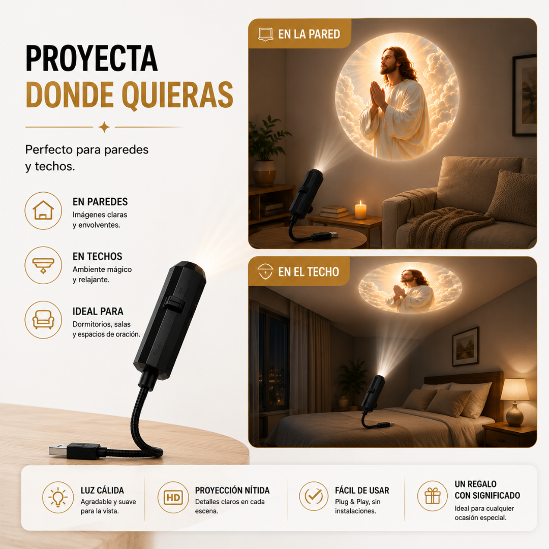 Proyector de 6 luces con temática de Jesus
