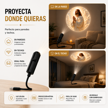 Proyector de 6 luces con temática de Jesus